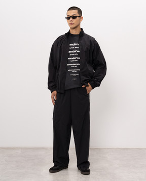 Alexander Wang Black T-shirt with contrast logo print UCC3261924m
