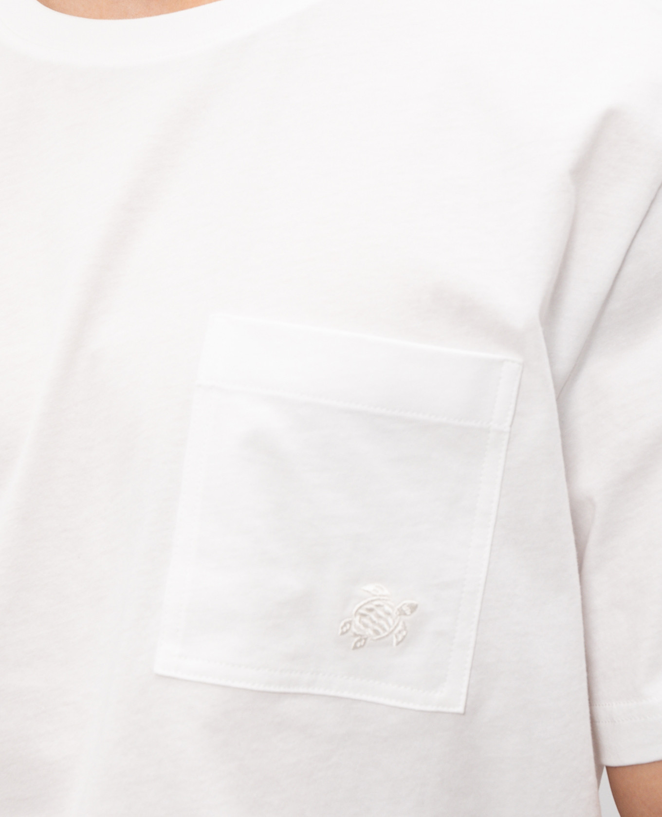 

White Titan T-shirt with embroidered emblem Vilebrequin