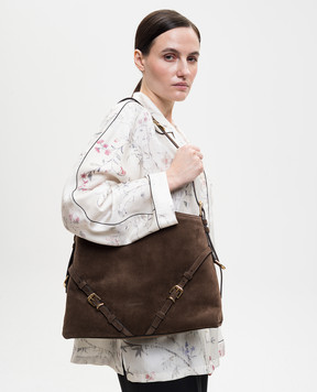 Givenchy Voyou brown suede bag BB5131B2GK