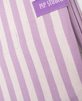 Pip Studio Purple Stripes tablecloth with logo 51035075