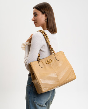 Valentino Beige leather tote bag Laseine 8W2B0T12PSN