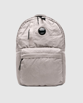 C.P. Company Gray backpack with logo patch MAC737A005269G