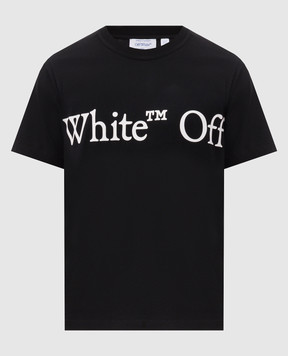 Off-White Black T-shirt with contrast logo print 44MAA16MF26J00G
