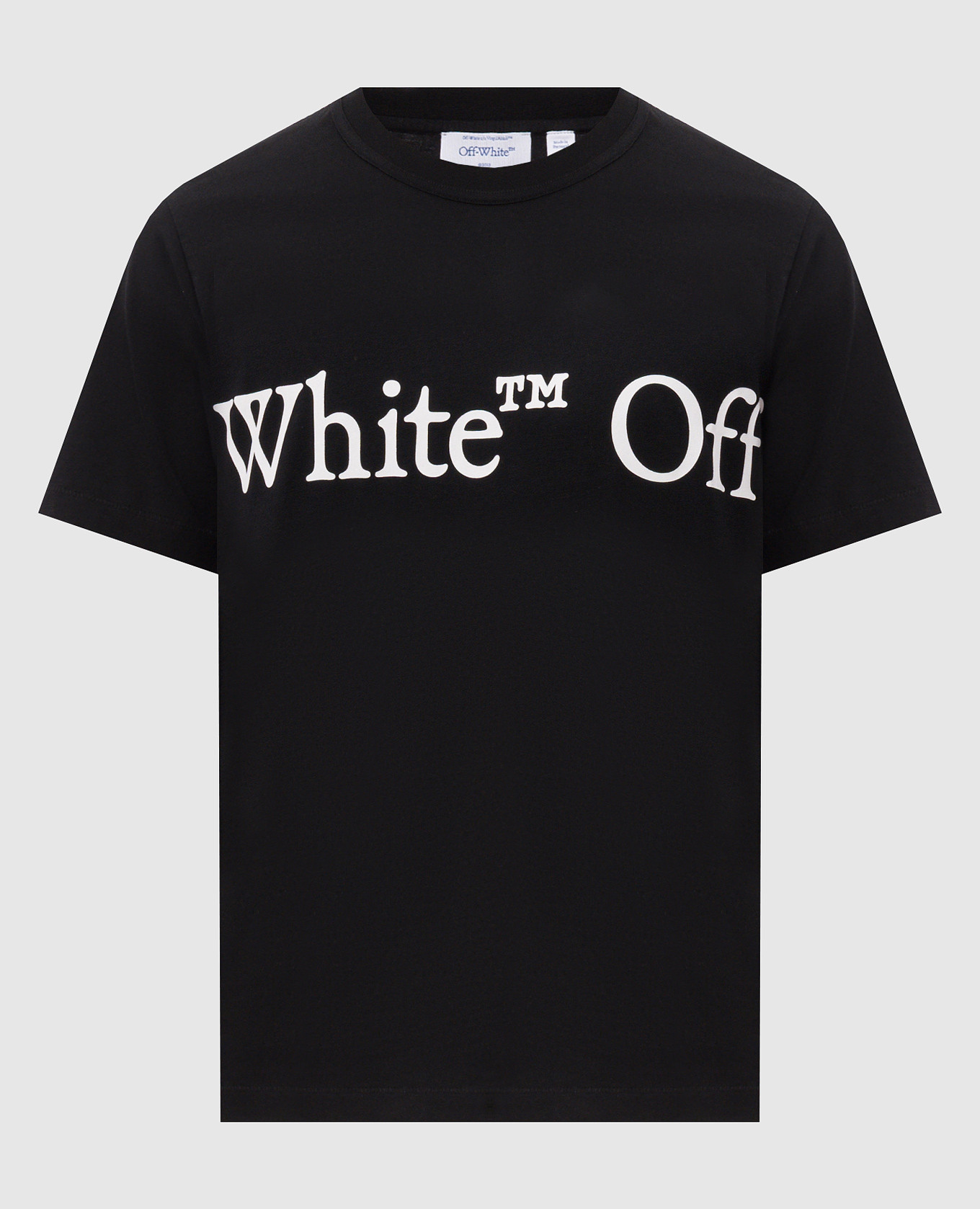 Black T-shirt with contrast logo print