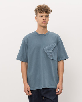 Stone Island Blue T-shirt with pocket L2S152100008S0500