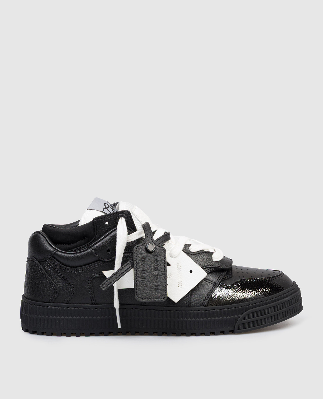 Black leather sneakers 3.0 Floating Arrow