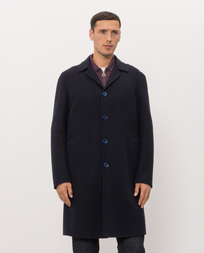 Stefano Ricci Blue wool coat M1ZSDB4000W0001P