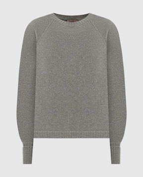 Twinset Green wool and cashmere sweater with lurex 262TP3512