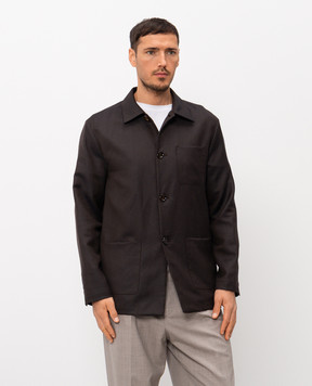 MooRER Brown Keaton wool and linen jacket KEATONLIW