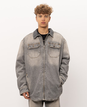 Off-White Gray denim shirt jacket 44MYD05WF26D001