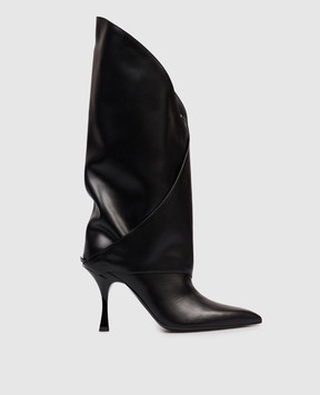 Balmain Black leather Twist boots FN1TA144LVIT