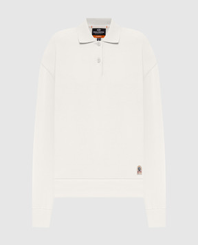 Parajumpers Saranda ivory polo collar sweatshirt 26WPWFLFJ33