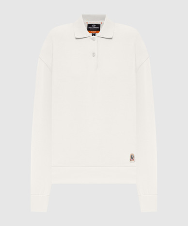 Saranda ivory polo collar sweatshirt
