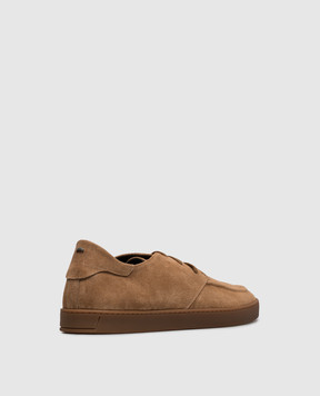 Canali Brown suede derby shoes RB01348421240