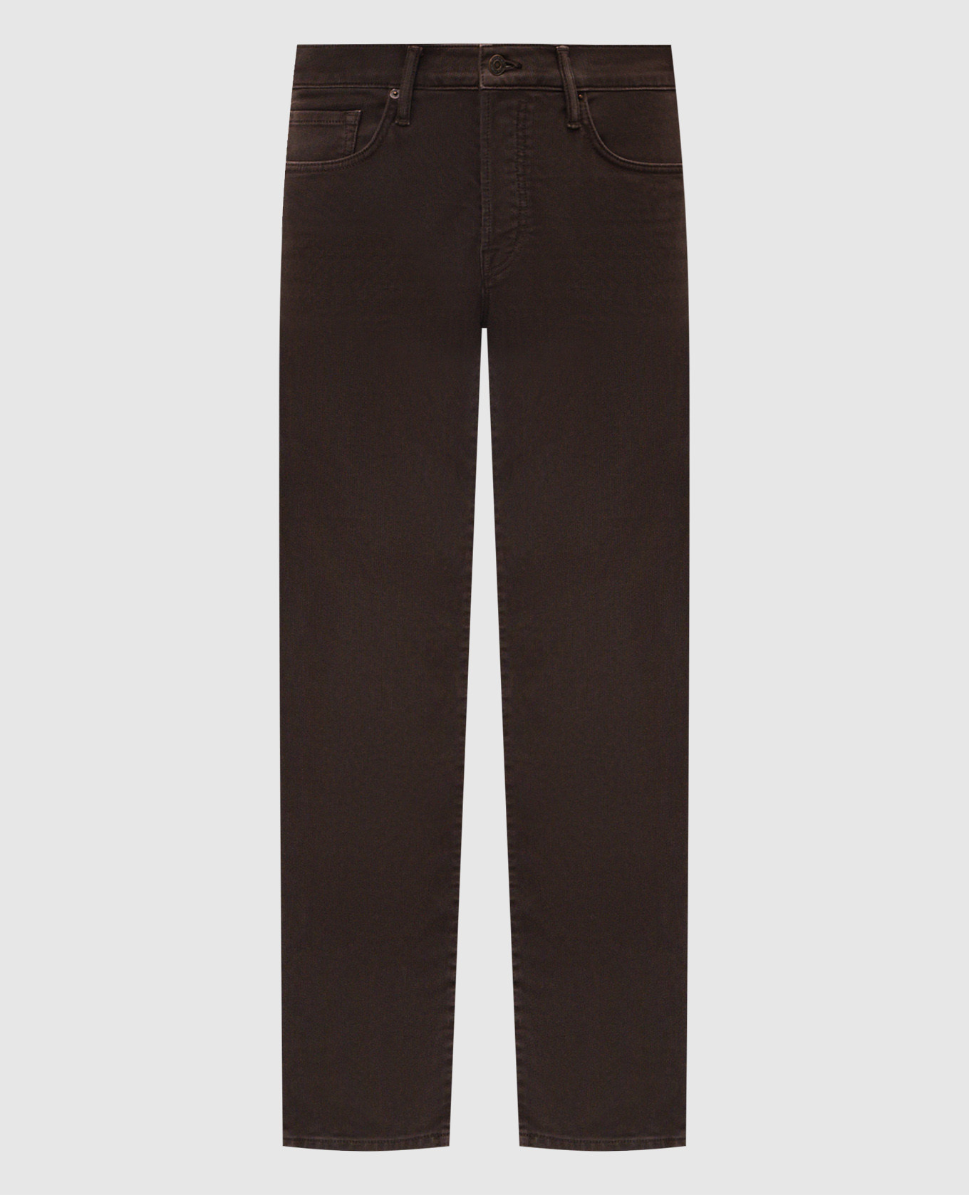 

Brown jeans with logo patch Tom Ford