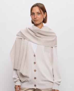 Peserico Beige scarf with sequins A31549C0CC889