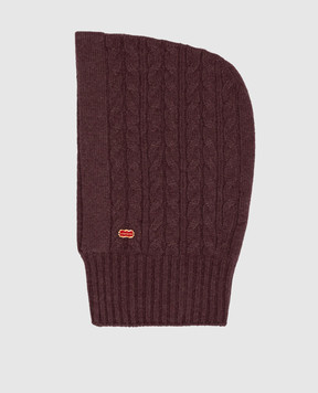 Agnona Burgundy cashmere hood MA100106K080Q