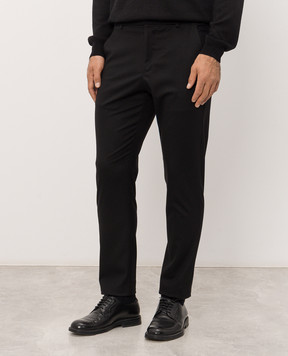 Marco Pescarolo Black cashmere and wool pants MANU5440