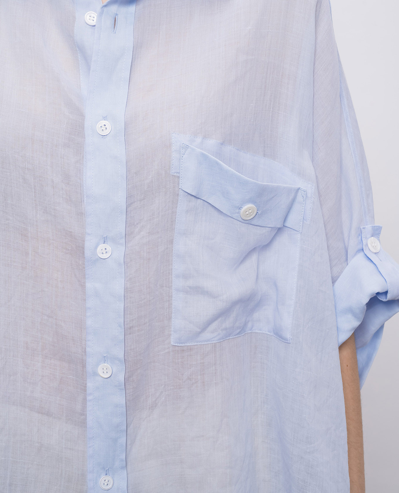 Blue linen shirt Y`S Yamamoto 5