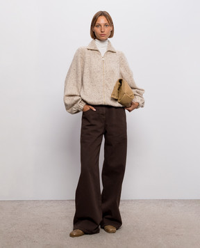 Fabiana Filippi Beige alpaca wool cardigan MAD216F164M258