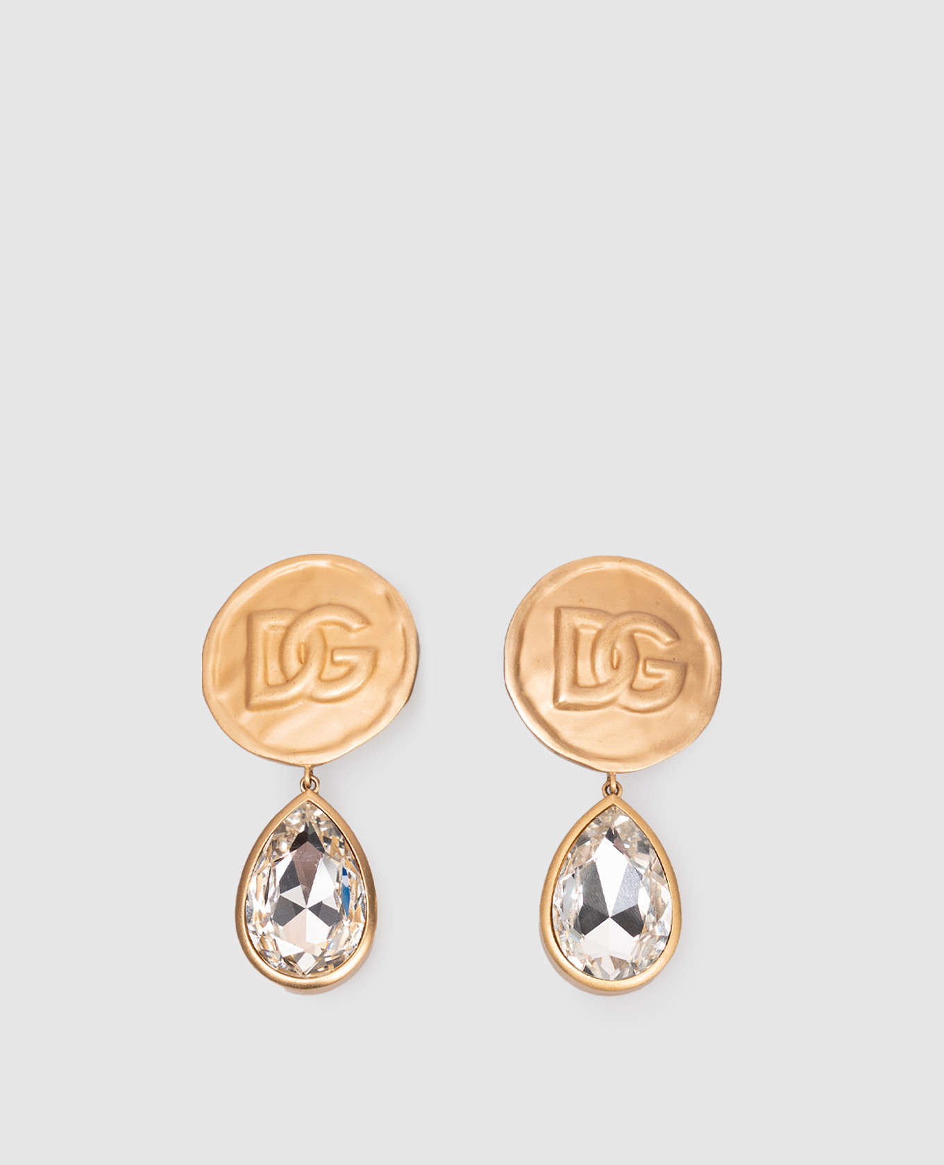 

Crystal-embellished logo monogram clips Dolce&Gabbana, Golden