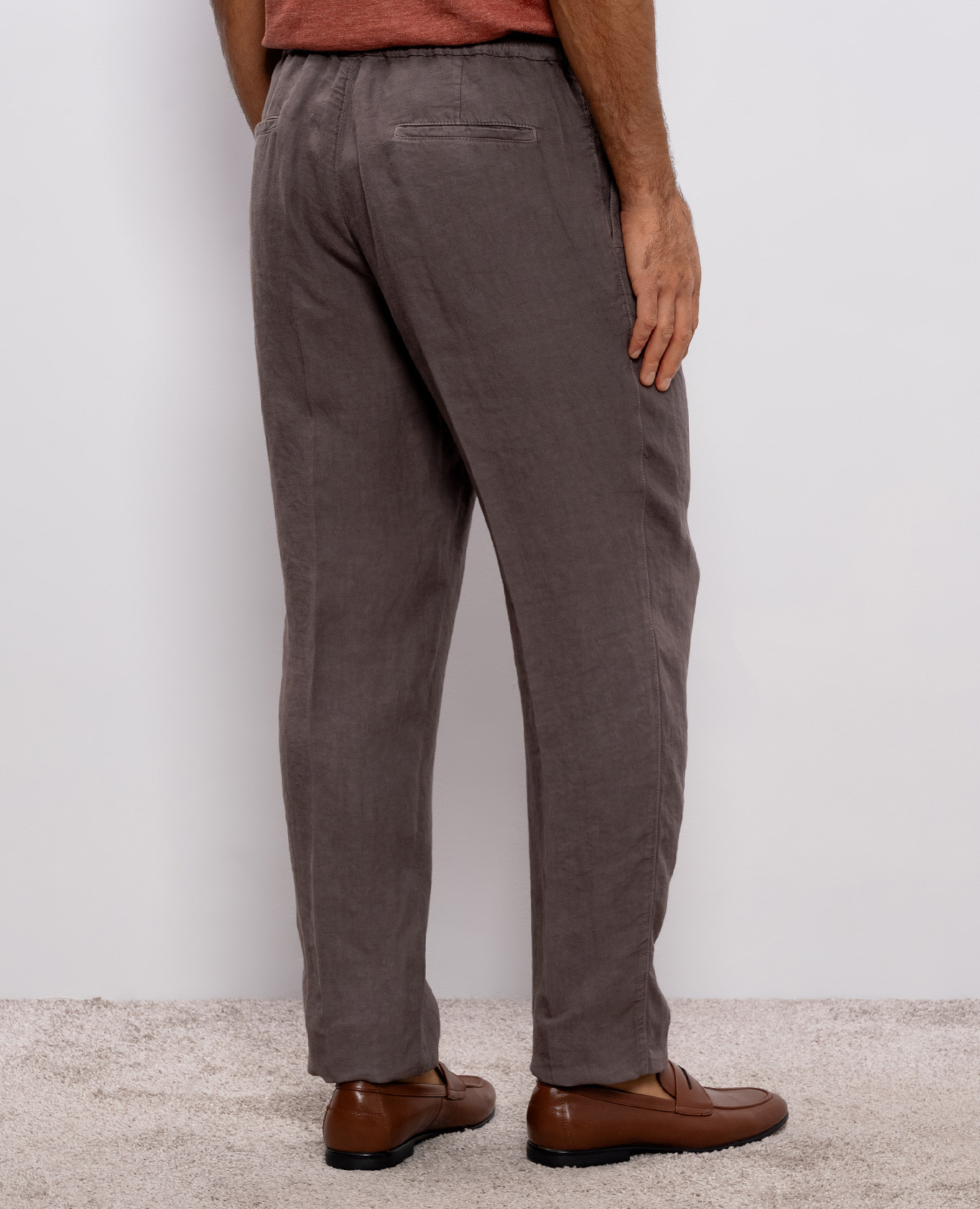 Brown linen pants Brunello Cucinelli 4