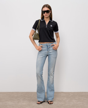 AMIRI Black polo shirt with embroidery AWTOJR1083