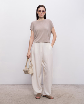 BOBOUTIC Beige silk and cashmere top 5081