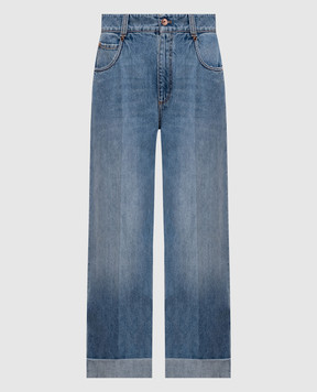 Brunello Cucinelli Blue jeans with a worn effect MA095P4005