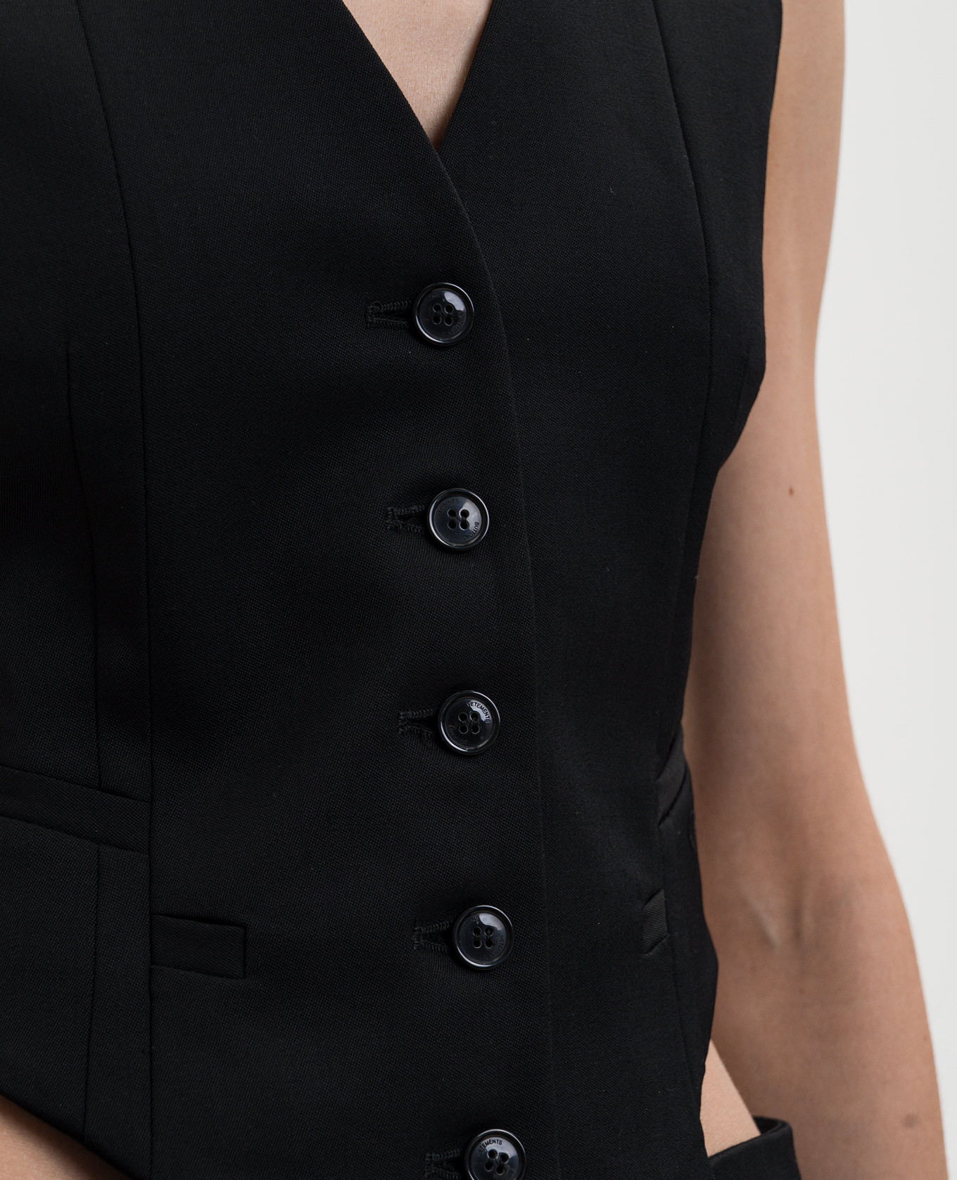 Black wool vest Vetements 5