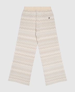 Missoni Children's beige wool patterned pants MZ6B80W002810