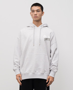 Off-White Grey melange Cupid Tape hoodie 44MBB085F5F00Y