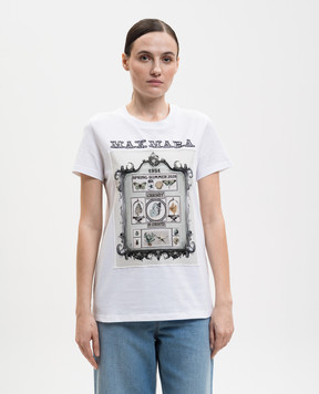 Max Mara SPADINO white T-shirt with print MXMSPADINO
