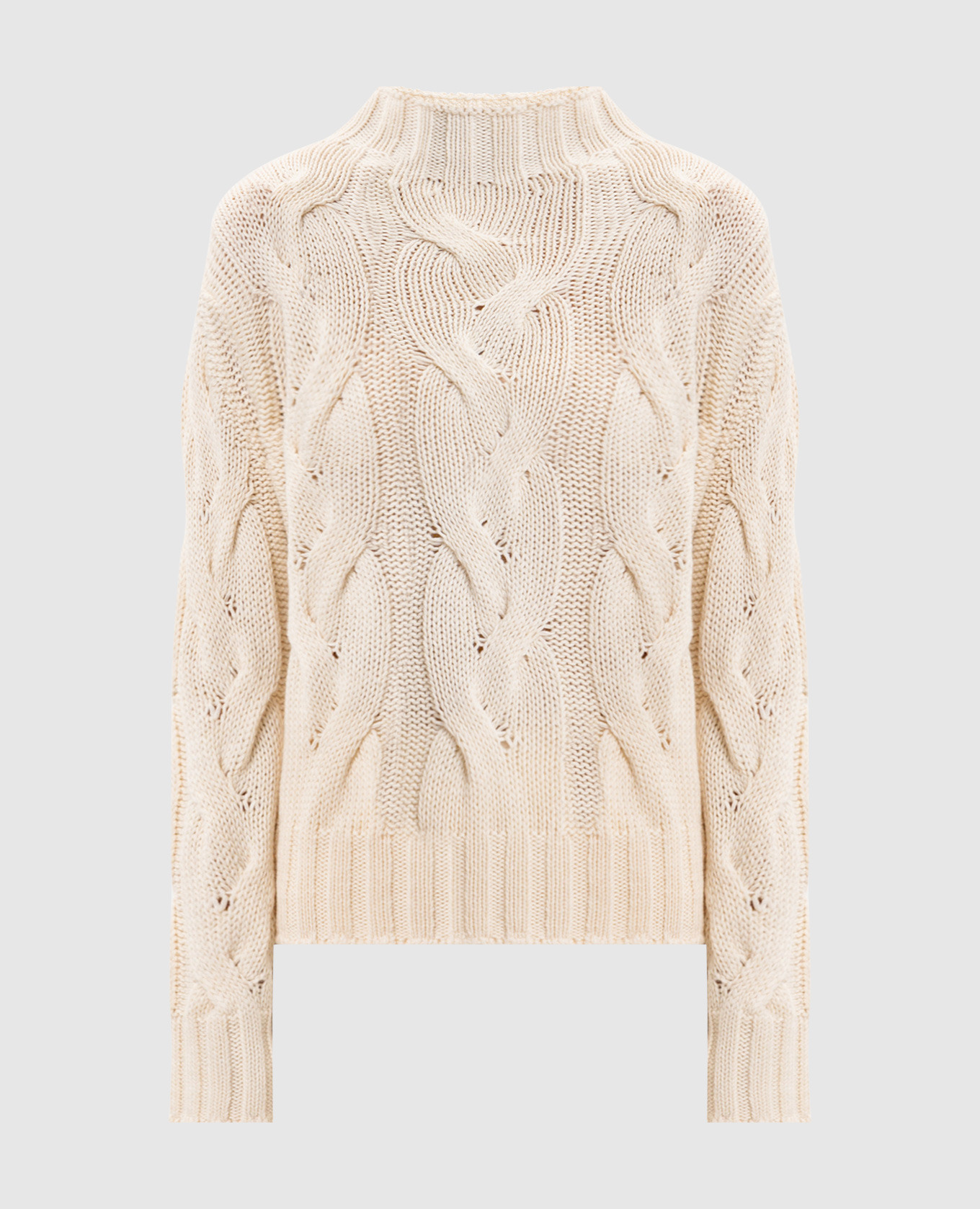 

Beige wool sweater with a pattern Max & Co