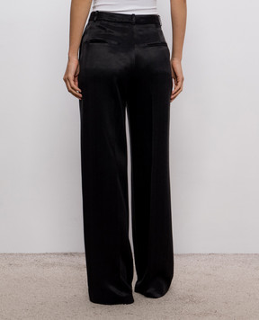 Peserico Black pants with brand patch A0406701819