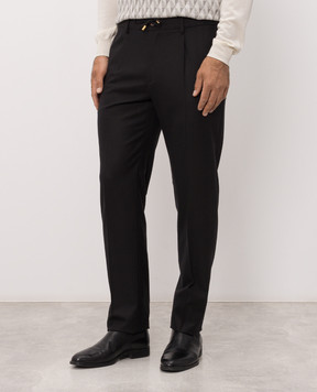 Stefano Ricci Brown wool pants M1T81A0032W610