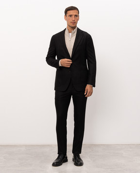 Enrico Mandelli Black wool and cashmere suit A9AL035804