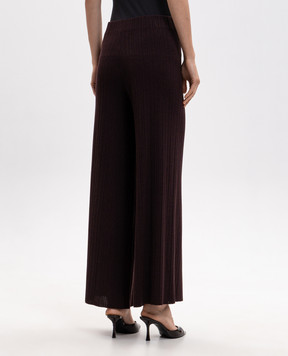Agnona Burgundy cashmere, wool and silk pants K7100207V180Q