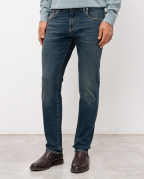 Dolce&Gabbana Blue slim jeans with a distressed effect GY07CDG8OW9