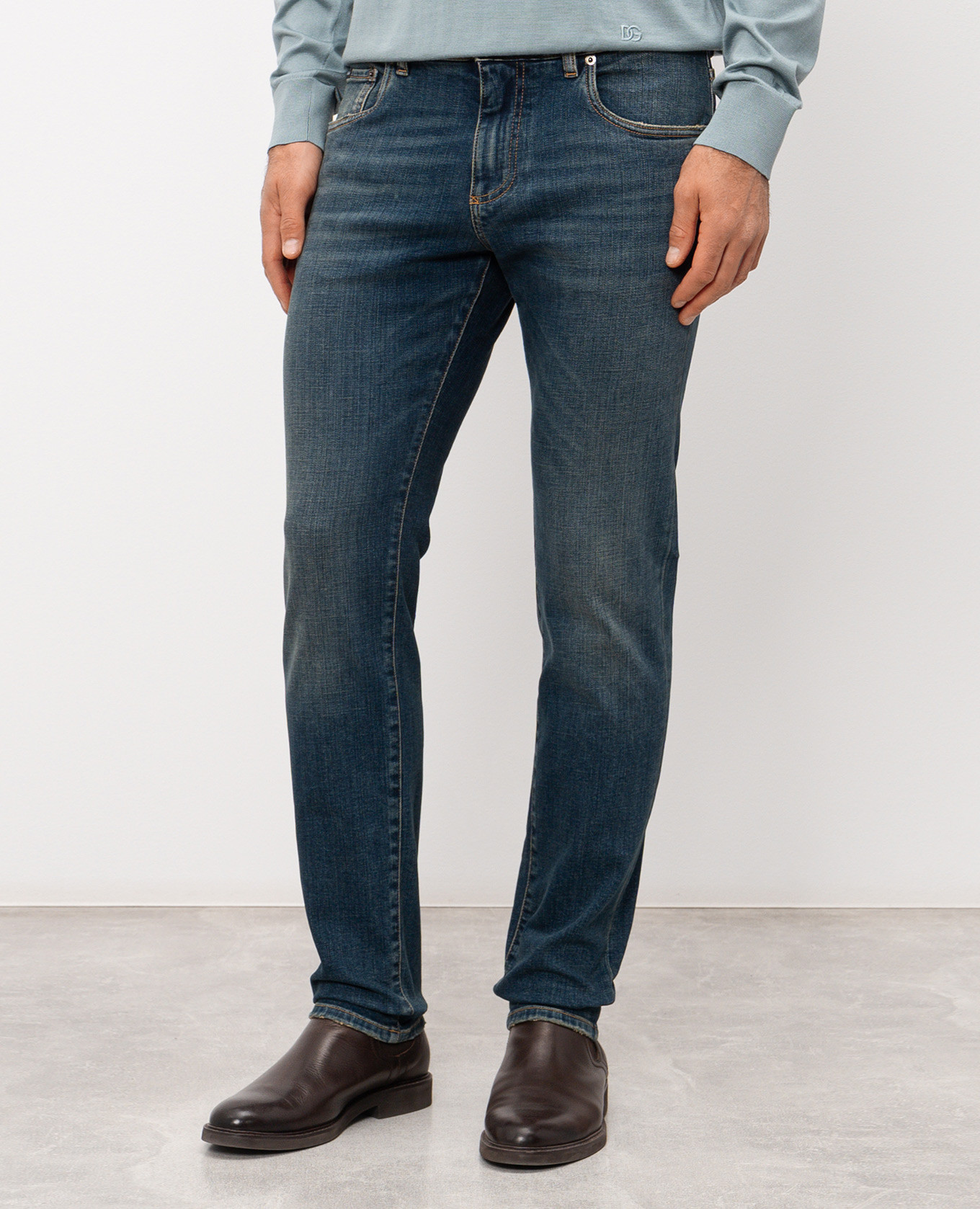 

Blue slim jeans with a distressed effect Dolce&Gabbana