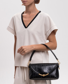 Gianni Chiarini Bea black leather baguette bag BS12160EEL