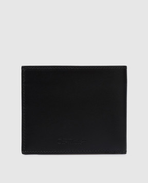 Off-White Black leather wallet with emblem print and logo OMNC085S26LEA001