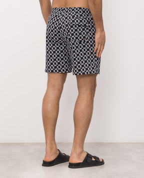 Stefano Ricci Black monogram print swim shorts M6B6200050B65404