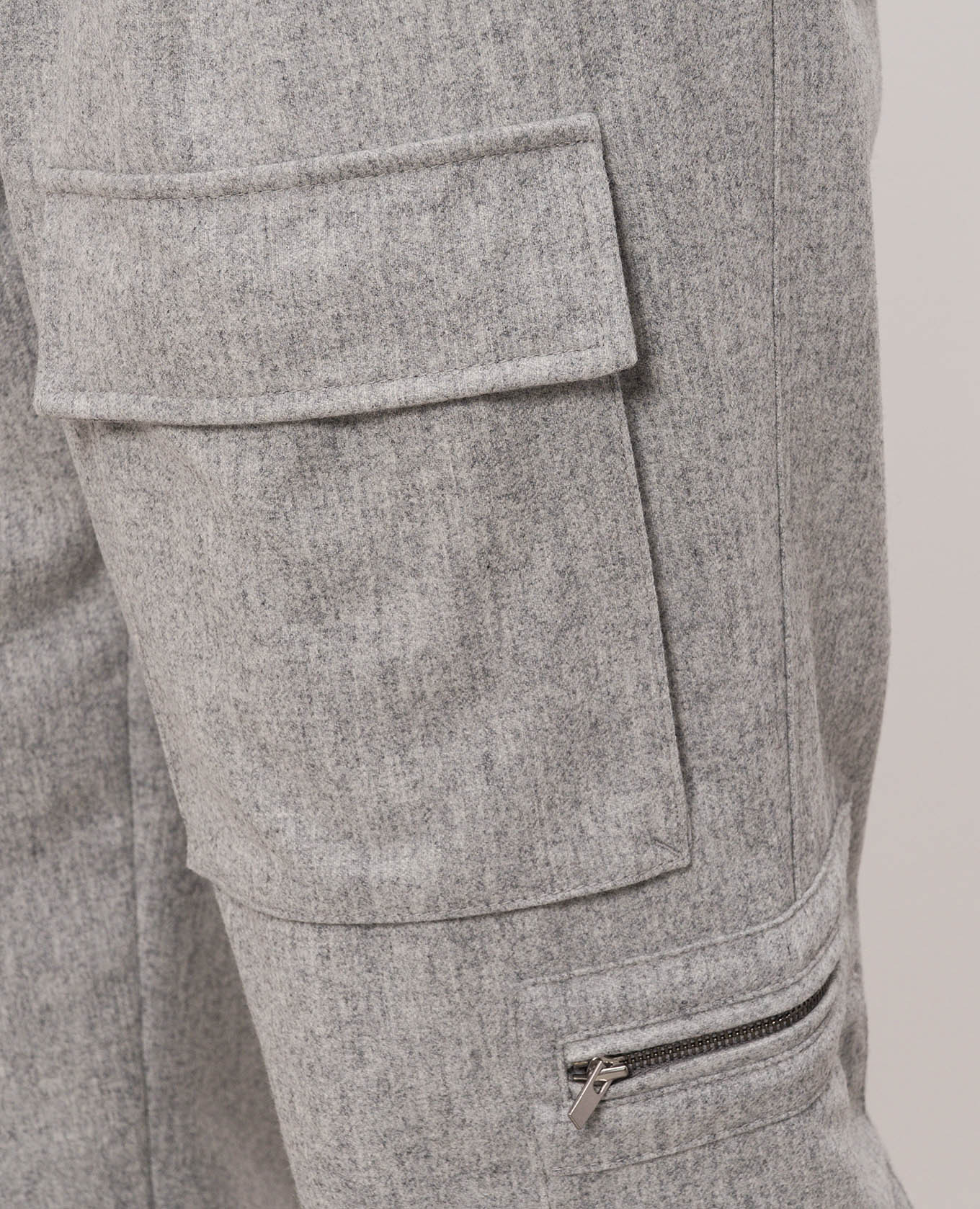 Grey wool cargo pants Brunello Cucinelli 5