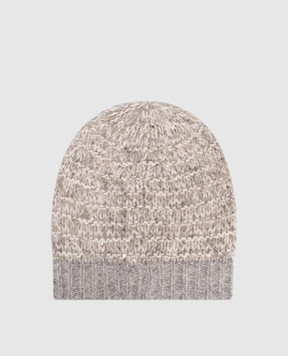 Peserico Gray alpaca wool hat S36212F039283G