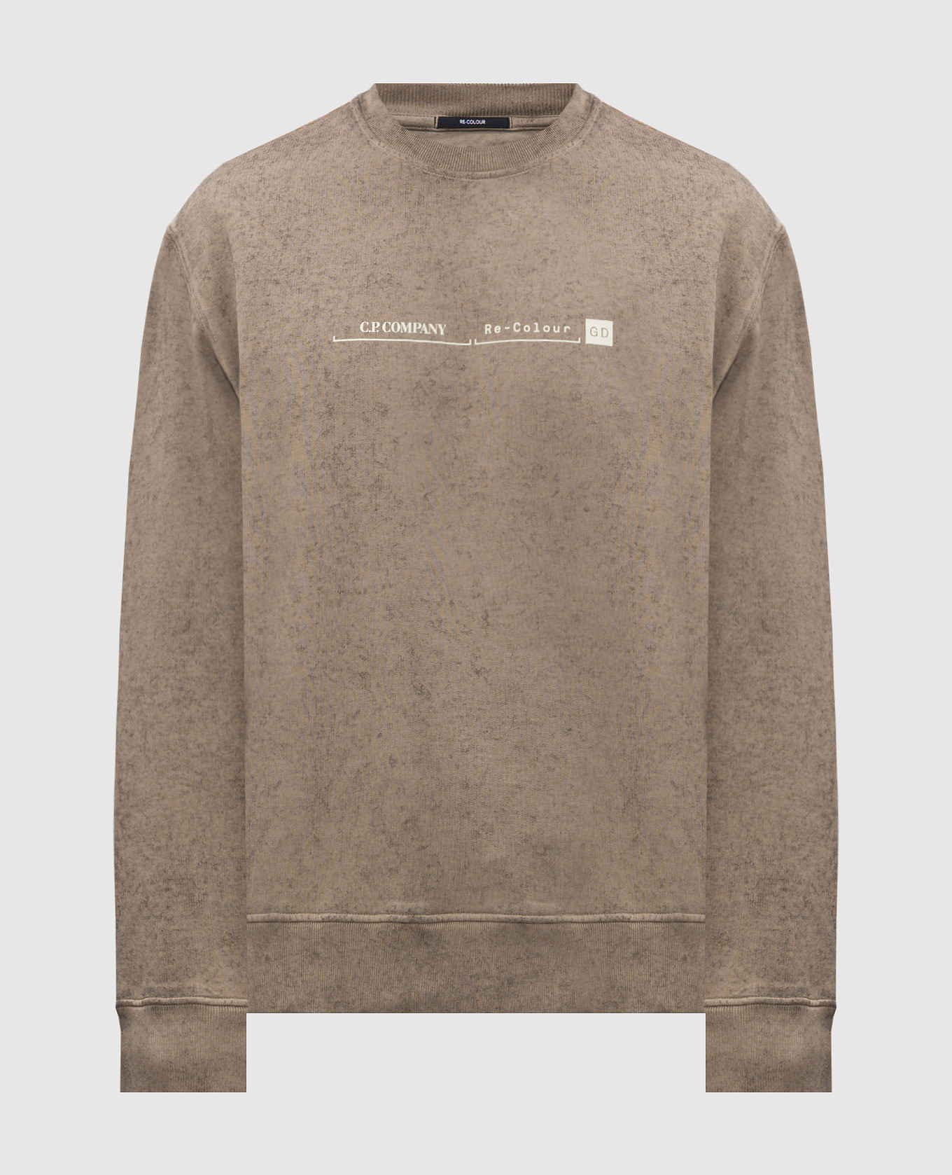 Khaki insulated sweatshirt with logo print C.P. Company