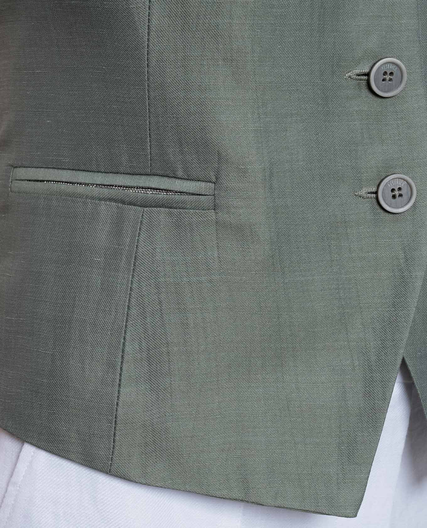 Khaki vest with linen Peserico 5