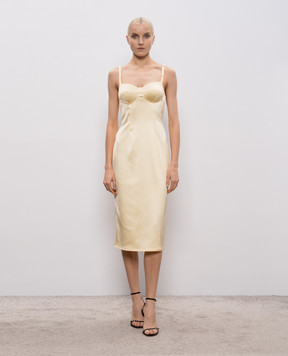 Thierry Mugler Yellow bustier dress 26P1RO18085013