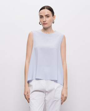 Peserico Blue top with silk M0868907000