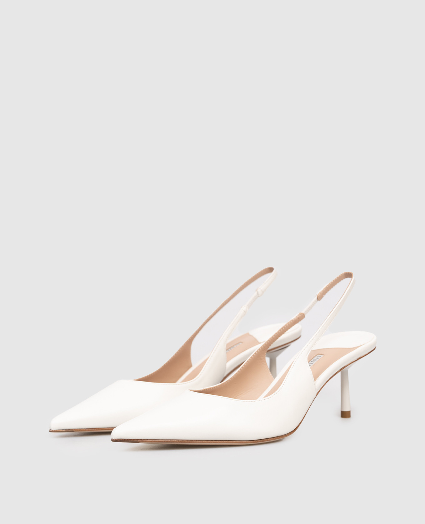 

BELLA white leather slingbacks Le Silla